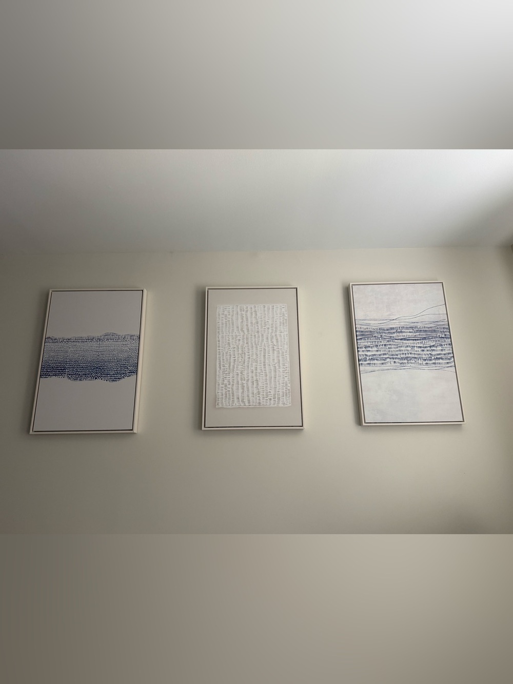 Framed Neutral Wall Art Print in White and Cream